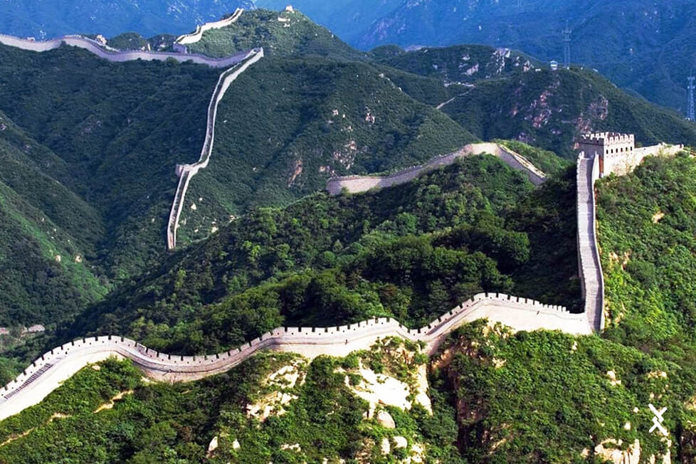 Imagem do maior cercamento da humanidade, a muralha da china